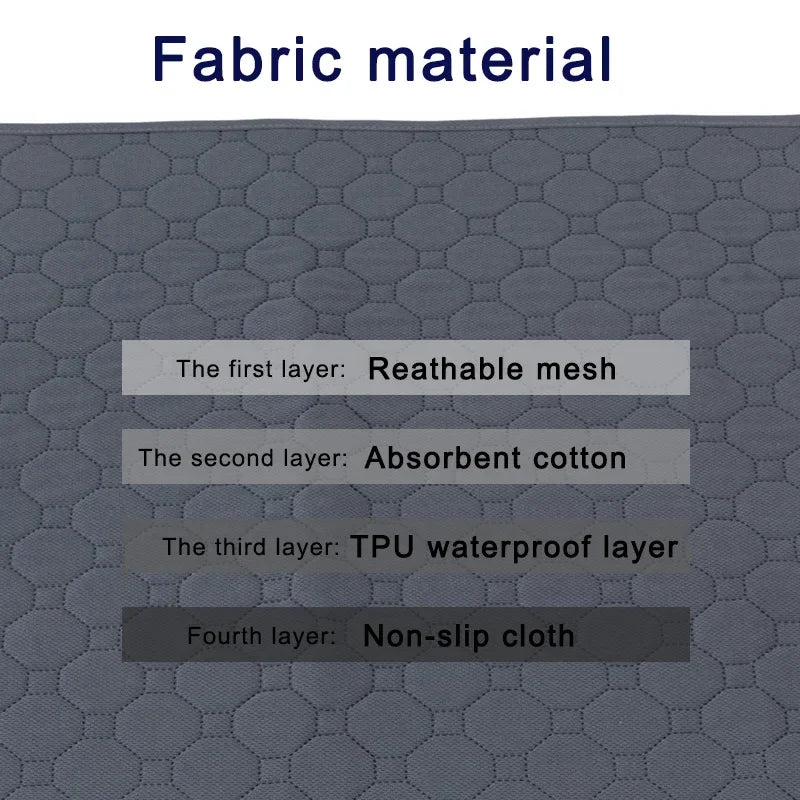 Washable Dog Pee Pad Mat Reusable Absorbent Training Diaper Pad