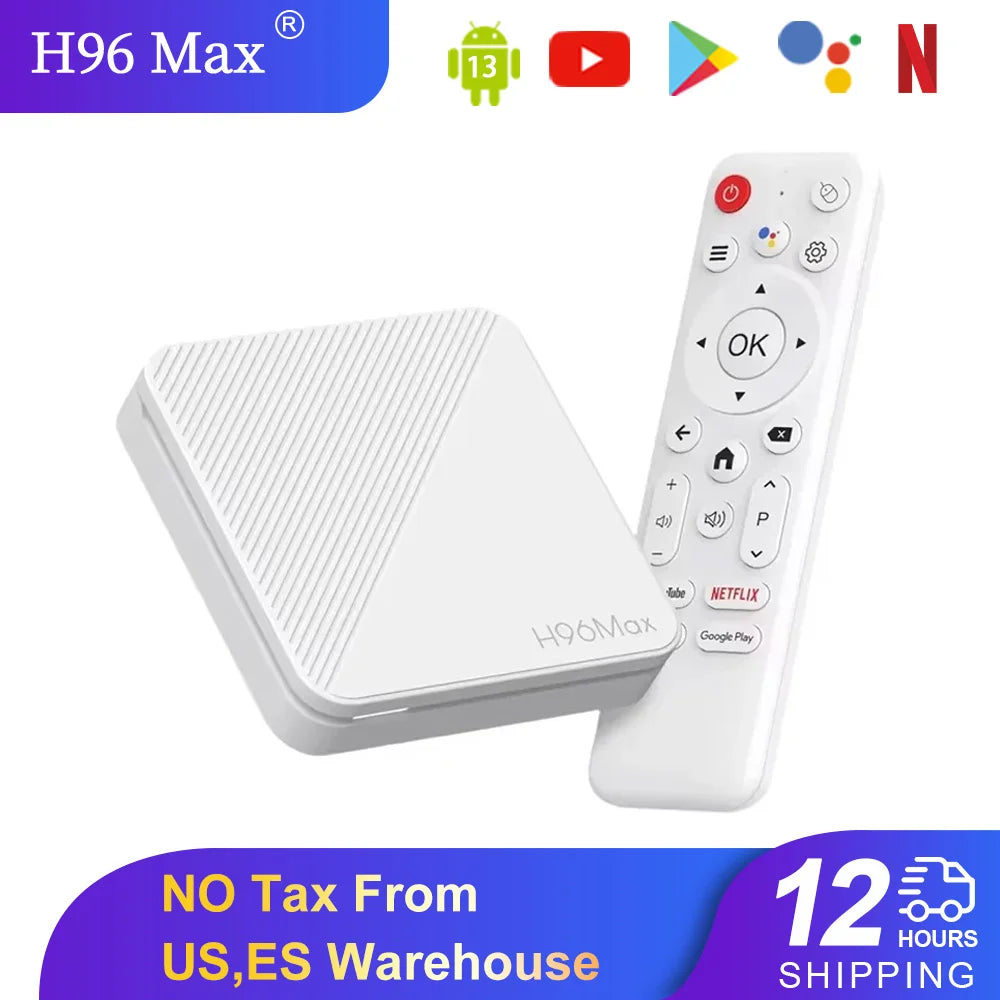 H96 H313 Android TV Box 4K With WiFi 6 Bluetooth 5 Media