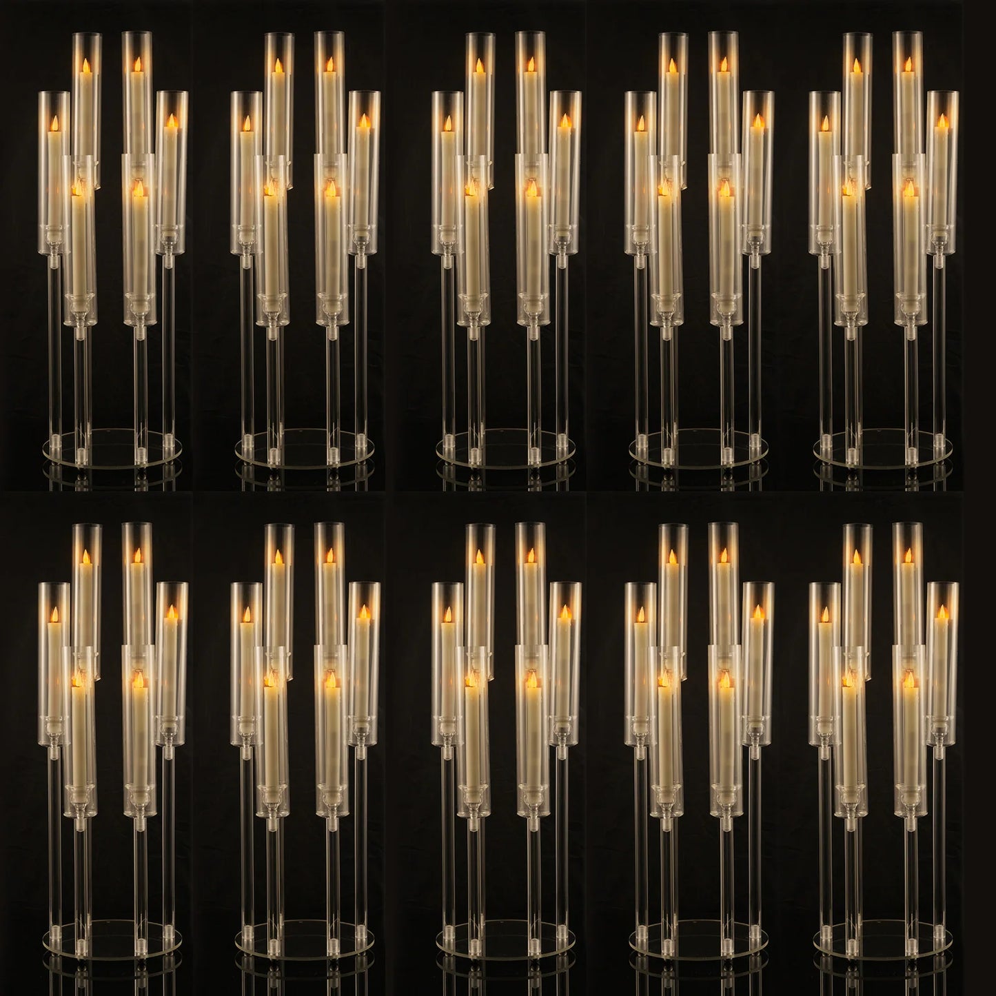 VINCIGANT 6-Arm Candlestick Holders Set For Wedding And Dining
