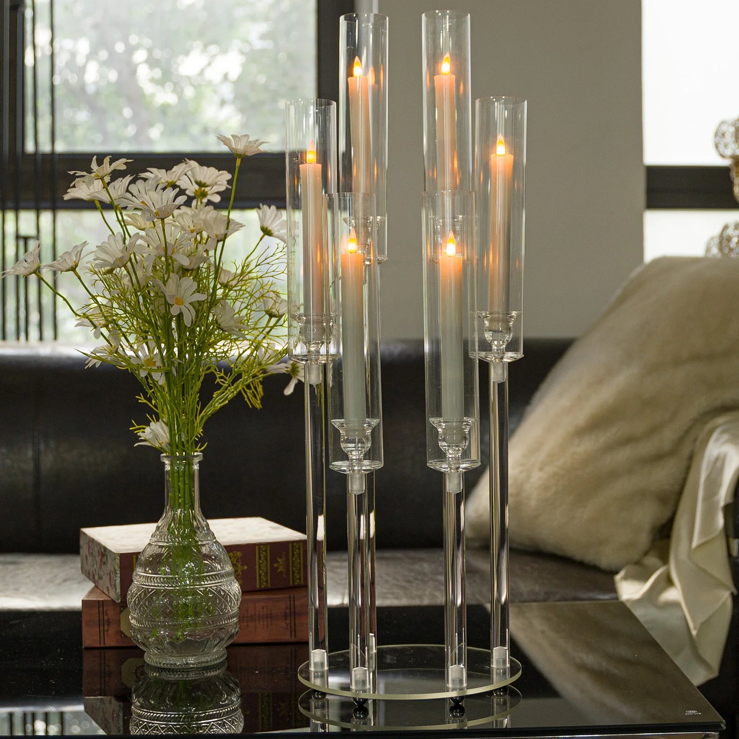 VINCIGANT 6-Arm Candlestick Holders Set For Wedding And Dining