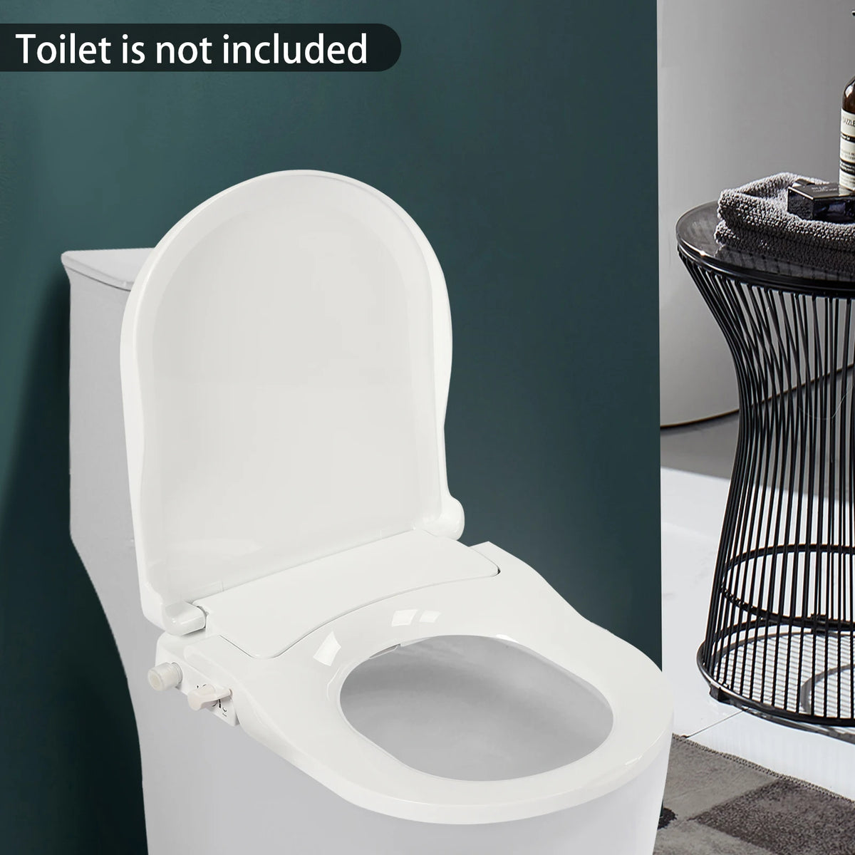 Non Electric Bidet Toilet Seat With Dual Nozzles Elongated Toilets