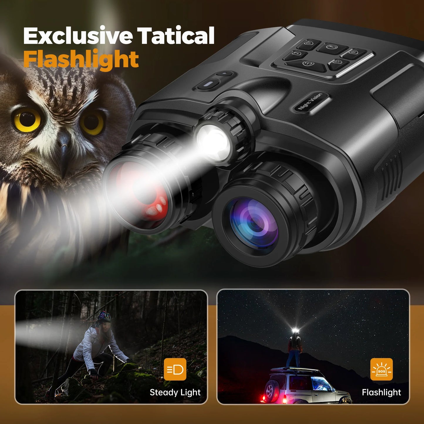 DIYIMIN Night Vision Binoculars 4K Infrared With 8X Zoom
