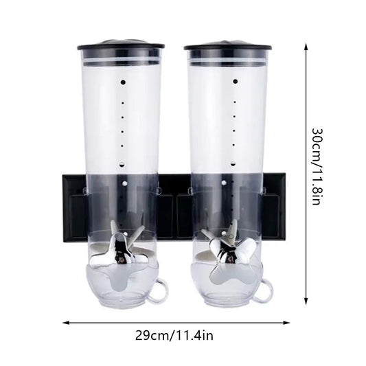 Wall Mount Dual Control Cereal Dispenser For Nuts And Beans