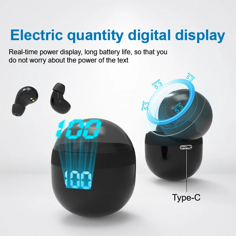 Heavy Bass Sleep Headphones Wireless Bluetooth Earbuds With Mic
