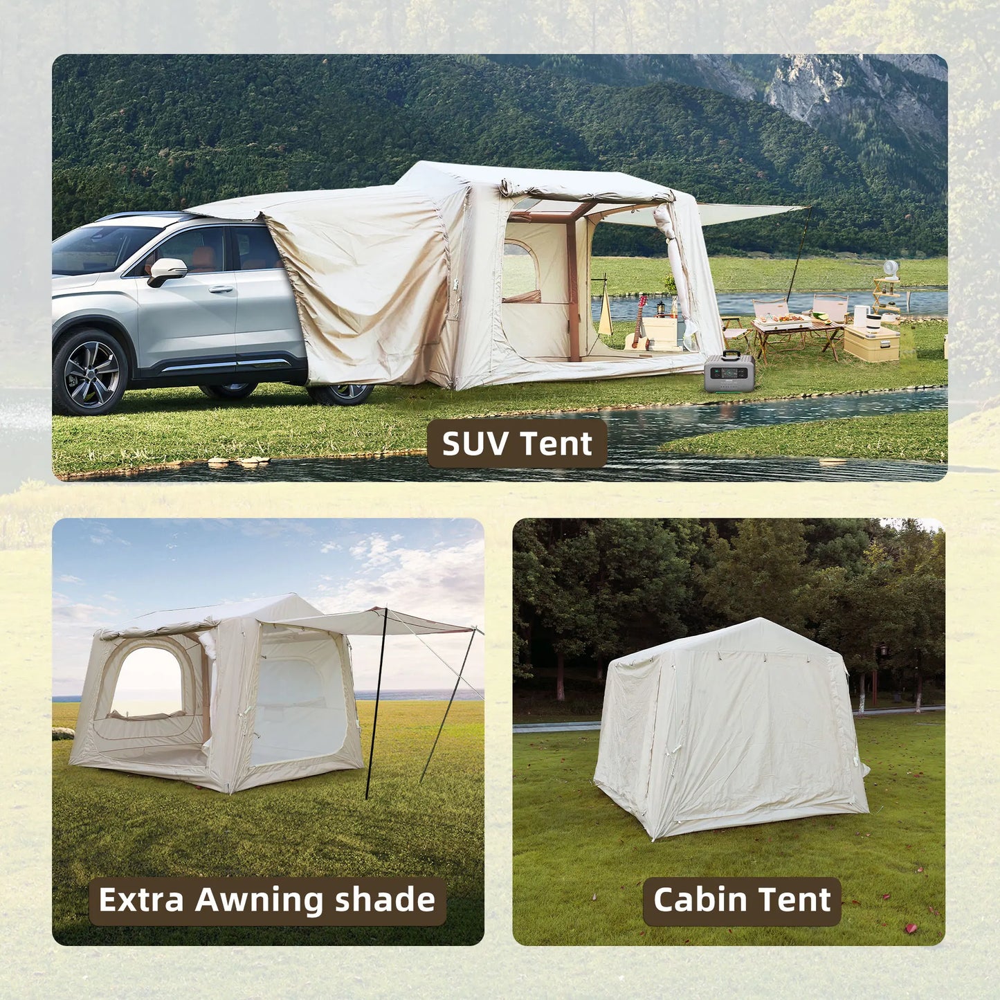 Inflatable Camping Tent With Easy Setup Waterproof Air Glamping