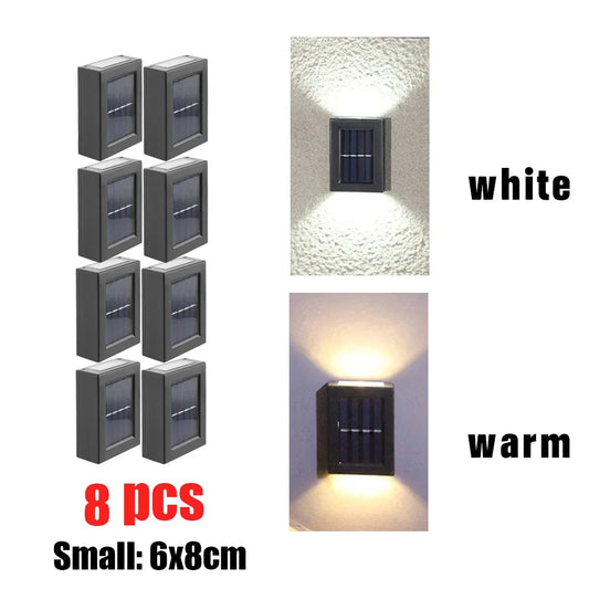 AlliLit Solar Wall Lights Outdoor Waterproof LED Garden Lamp