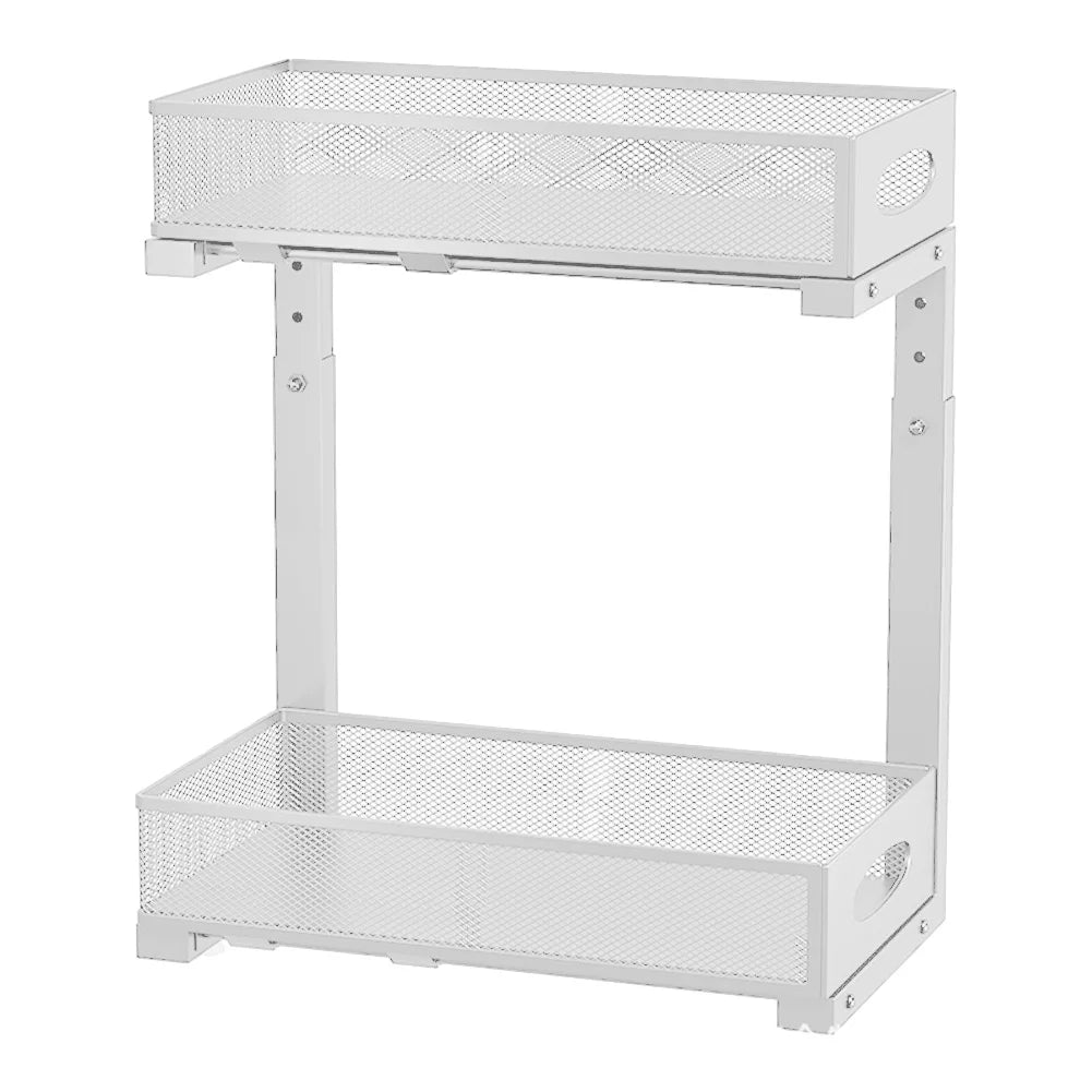 HiMISS 2 Tier Under Sink Organizer With Pull Out Drawer