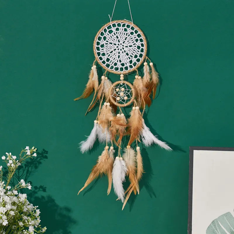 Dream Catcher Moon Dream Chaser Bohemian Wall Decor Bedside Ornament