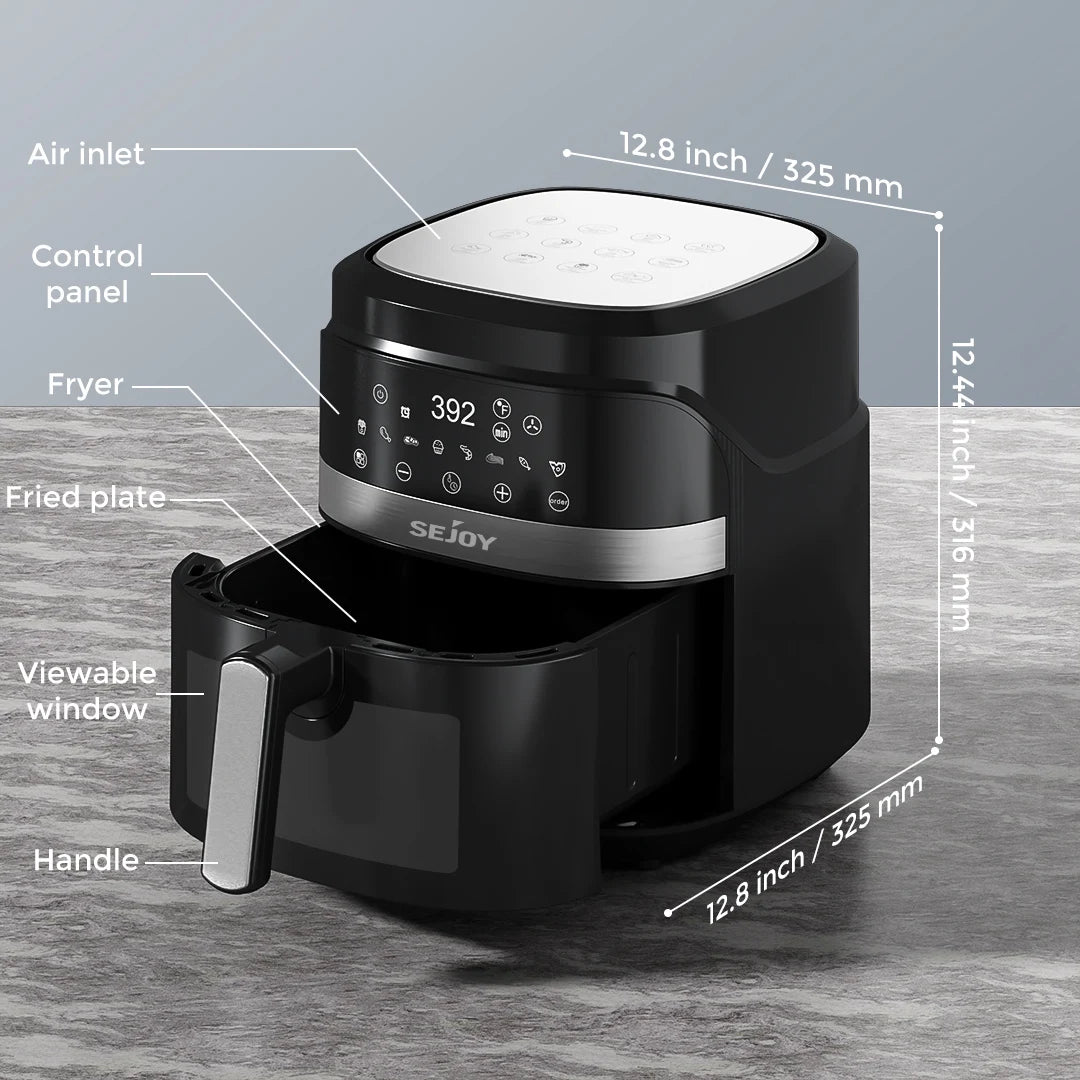 SEJOY 8-In-1 Air Fryer Oilless Cooker For Roast Bake Dehydrate Warm