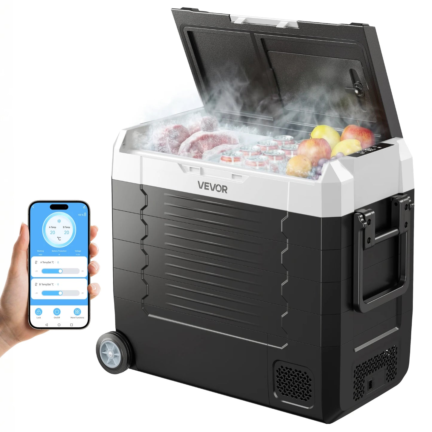 VEVOR Portable Car Refrigerator Mini Fridge Freezer For Camping