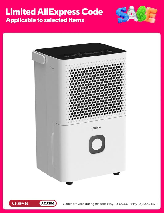 Shinco 30 Pint Dehumidifier With Drain Hose Auto Restart