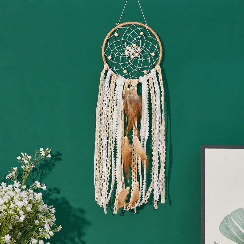 Dream Catcher Moon Dream Chaser Bohemian Wall Decor Bedside Ornament