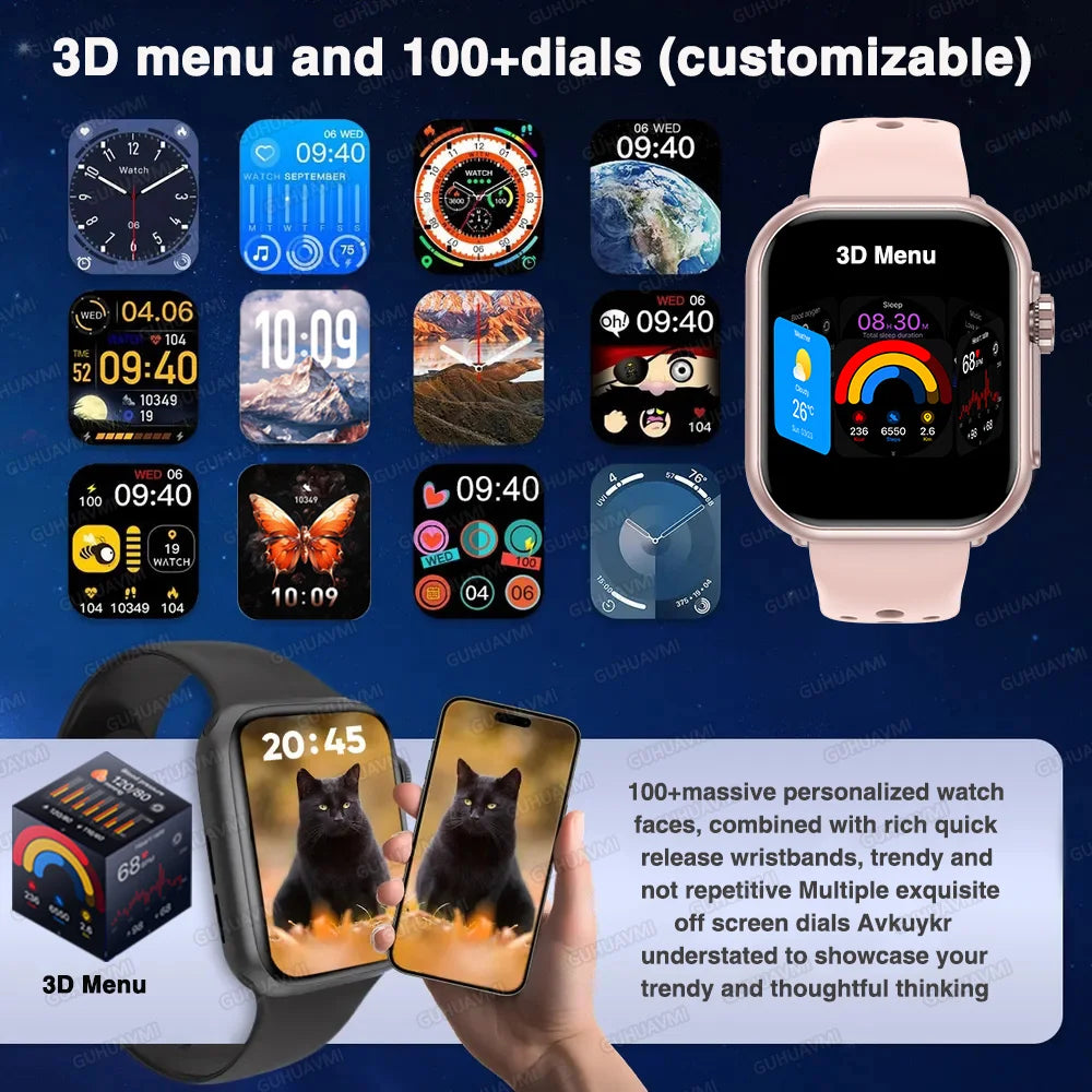 Smart Watch GPS AMOLED 1000mAh Battery Bluetooth Call Waterproof IP68