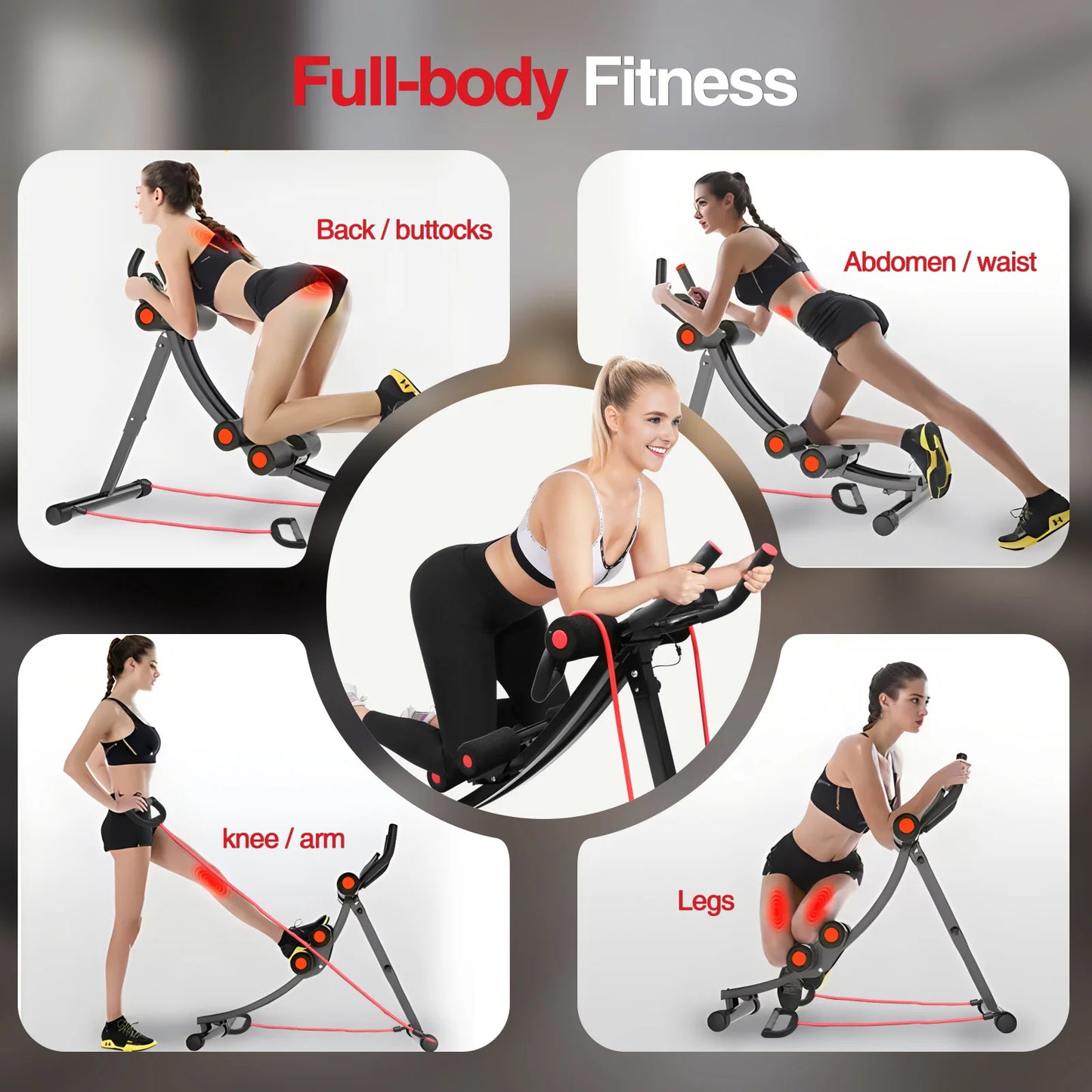 Foldable Ab Machine For Home Gym With LCD Display Core