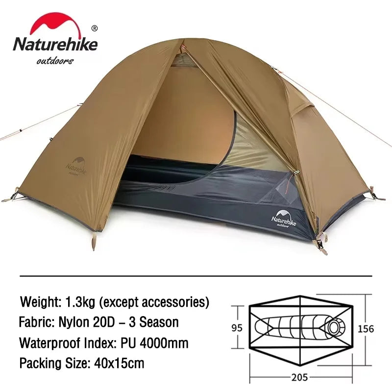 Naturehike One Person Ultralight Backpacking Tent For Outdoors