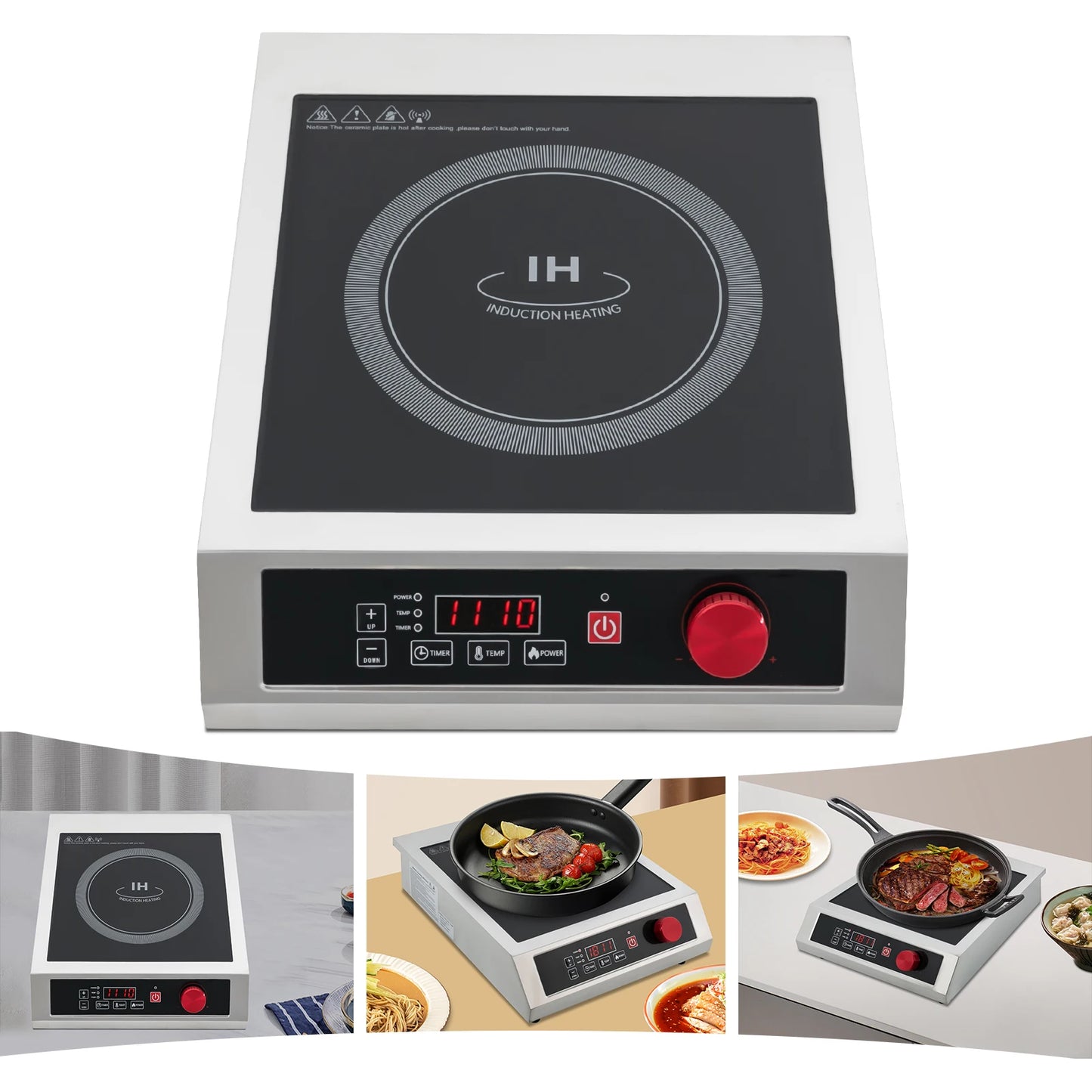 Sweetmile Cooker Y14 3500W Stainless Steel Induction Cooktop 110V