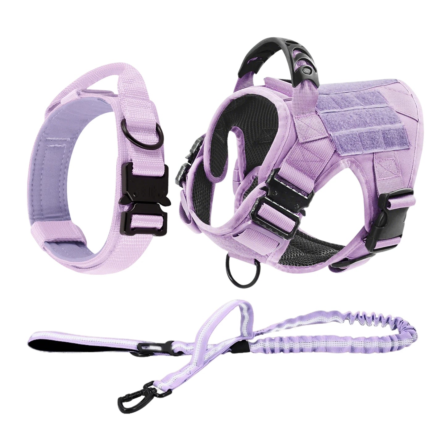 PETRAVEL Military Camouflage Dog Harness Leash Set For Training