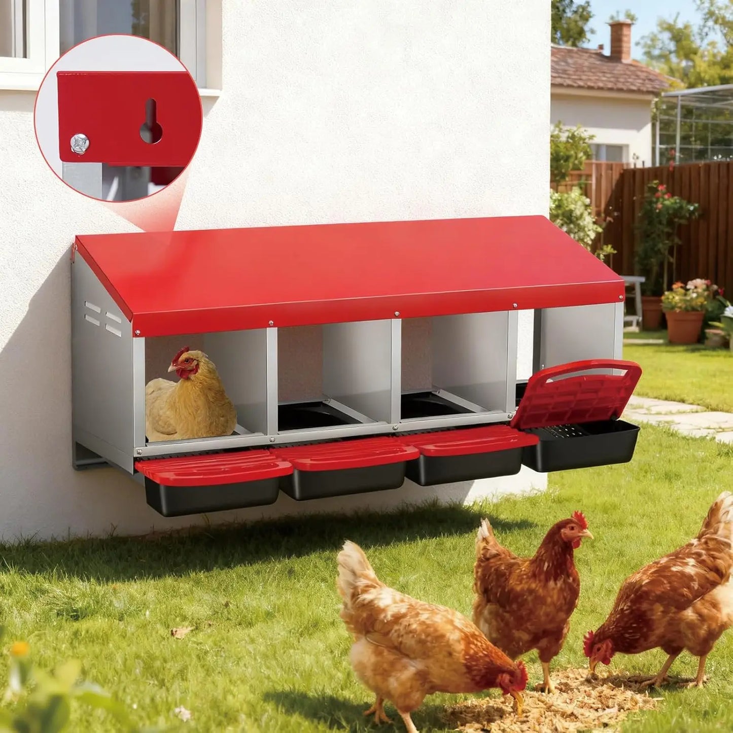 TWISTER.CK Automatic Egg Rollout Chicken Nesting Box