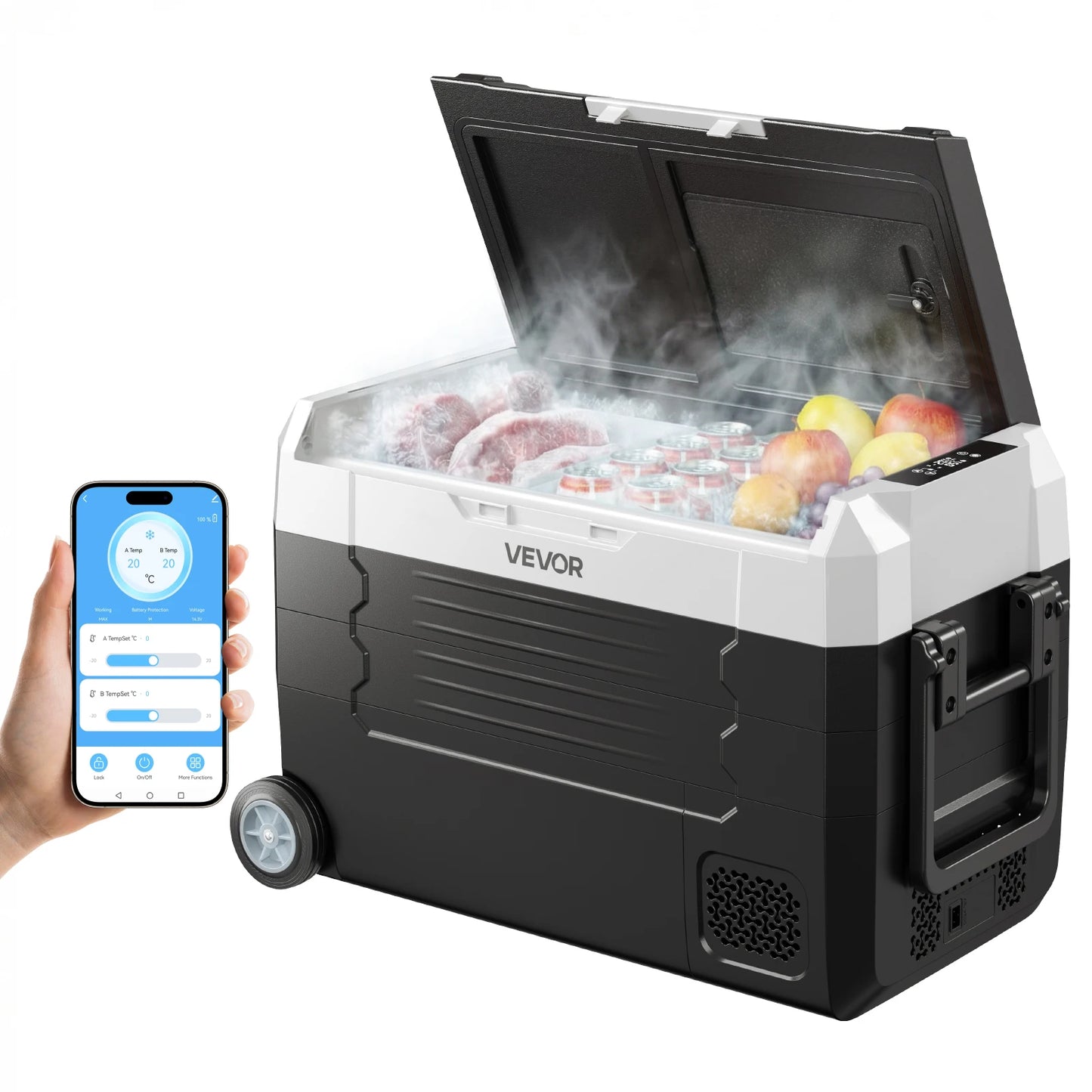 VEVOR Portable Car Refrigerator Mini Fridge Freezer For Camping