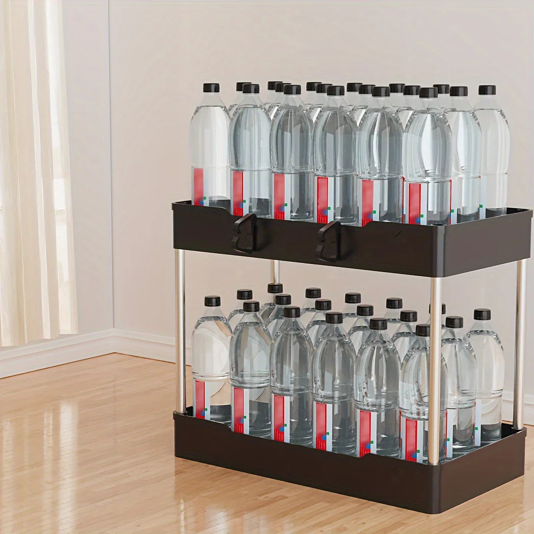 Under Sink Organizer Set, 3-Tier Storage Racks For Bathroom