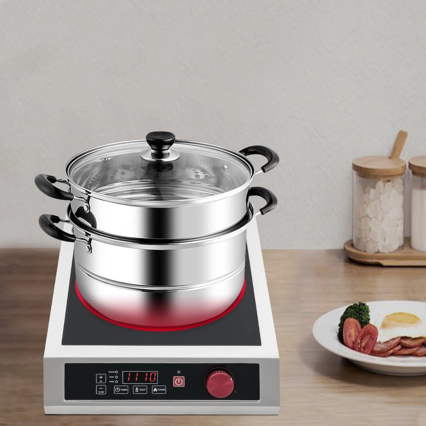 Sweetmile Cooker Y14 3500W Stainless Steel Induction Cooktop 110V
