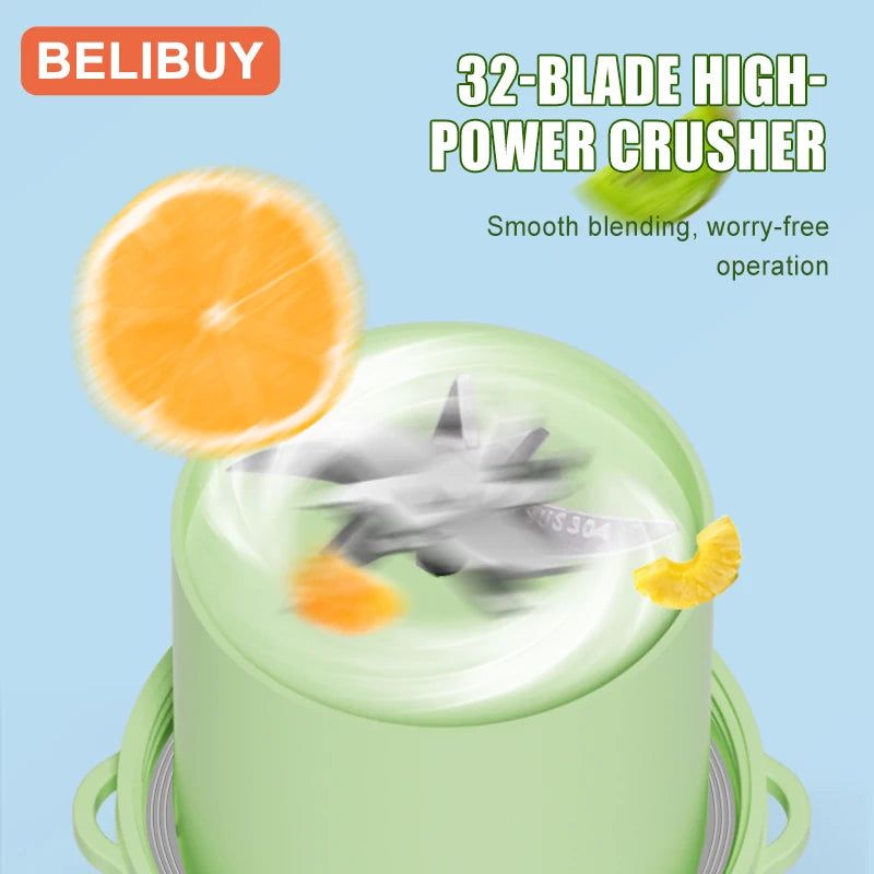 Portable USB Electric Juicer Cup With 6 Blades Blender