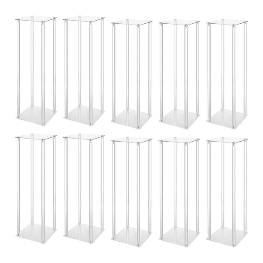 Acrylic Vase Wedding Centerpieces Set 10Pcs Clear Free Standing Stands