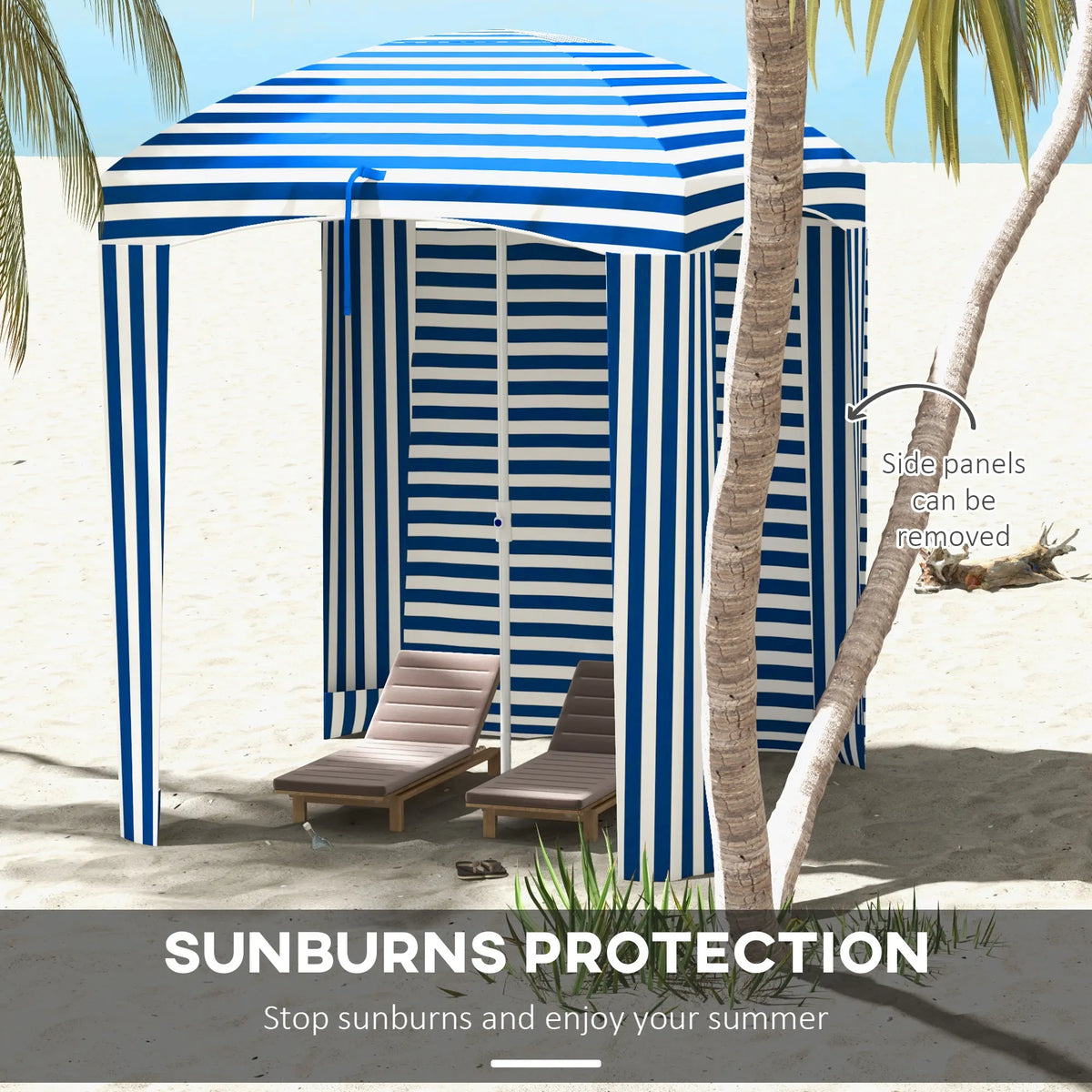 Beach Cabana Shade Umbrella With Travel Bag And Windows