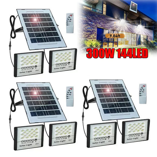 300W LED Solar Street Light Outdoor Flood Lamp Waterproof
