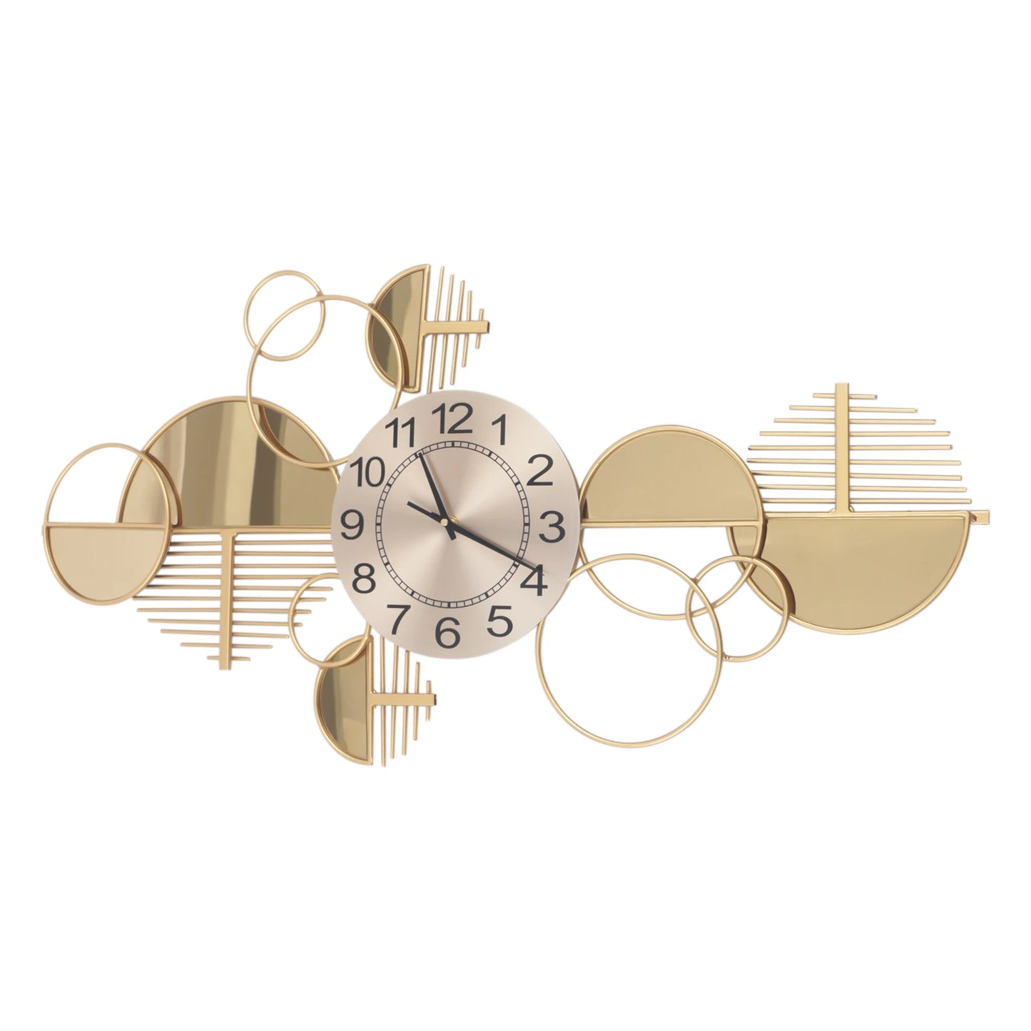 Creative Metal Wall Clock Silent Battery Operated Minimalist Home Decor