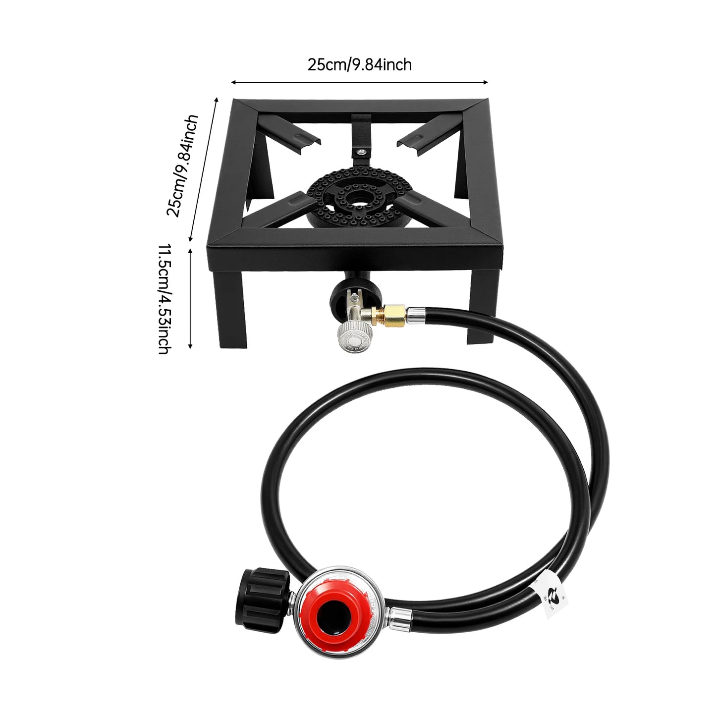 Portable 8000W Outdoor Double Burner Gas Stove With Regulator