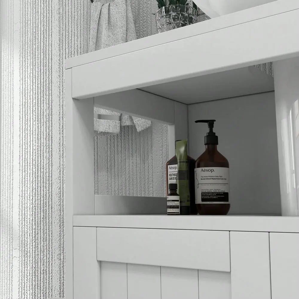 XMSJ Pedestal Sink Storage Cabinet Under Sink With Two Doors