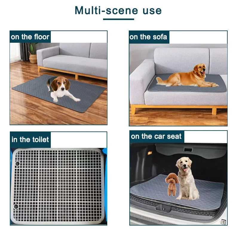 Washable Dog Pee Pad Mat Reusable Absorbent Training Diaper Pad