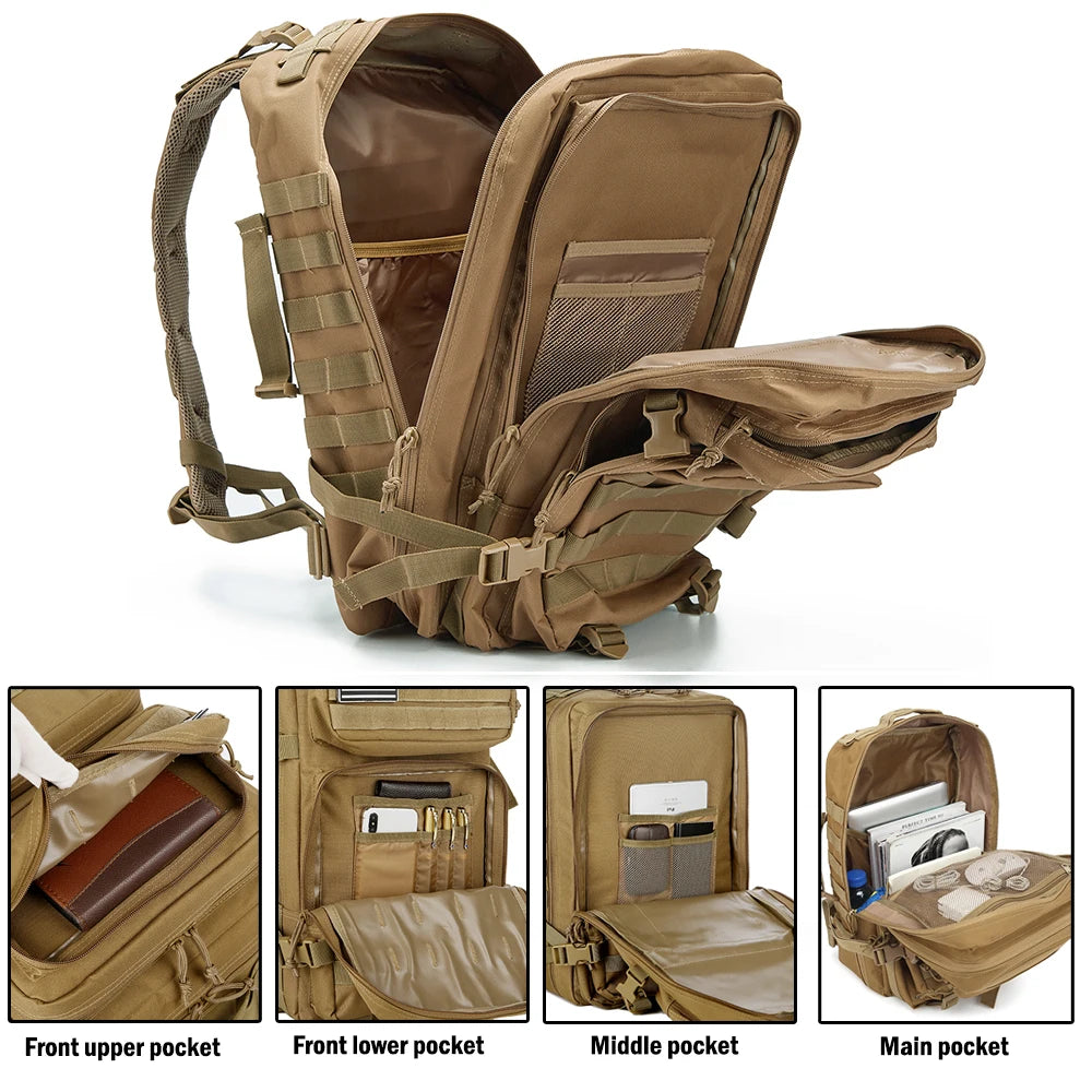 ReFire Gear Tactical Backpack Molle EDC Travel Daypack For Trekking