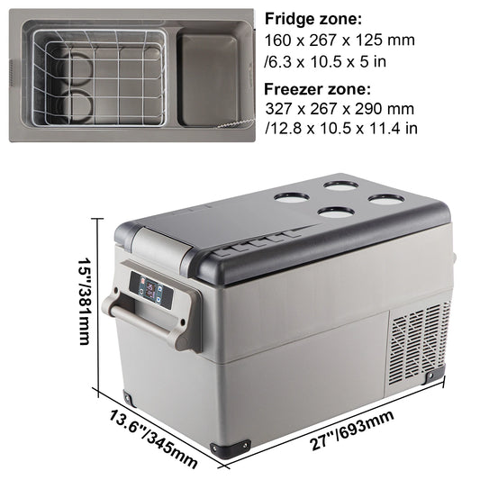 SucceBuy 20L 22L 35L 45L 55L Car Refrigerator Mini Fridge Freezer Portable Compressor Cooler 12/24V DC 110-240V Ice Box