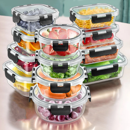 Glass Lunch Box Set, 12 Piece Airtight Food Storage Containers BPA Free