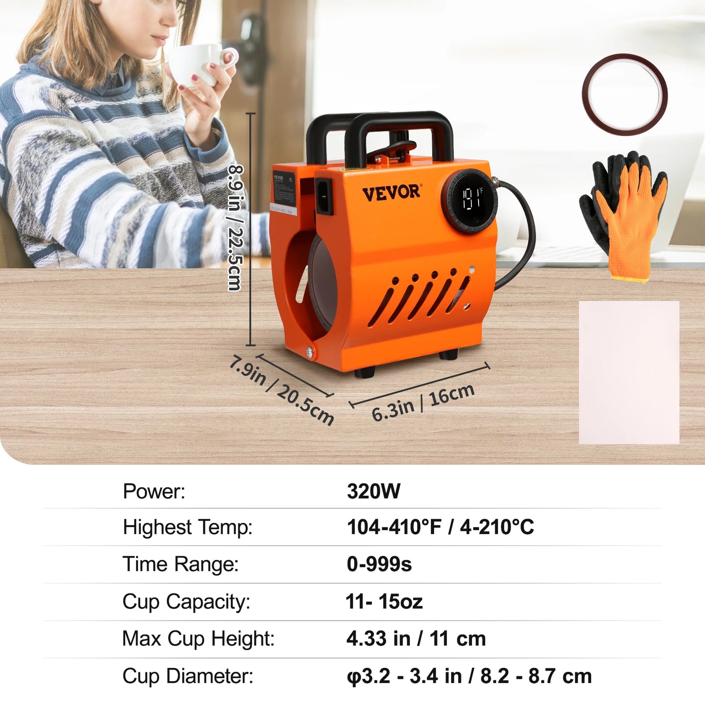 SucceBuy Mug Heat Press Mini Sublimation Machine For DIY Projects