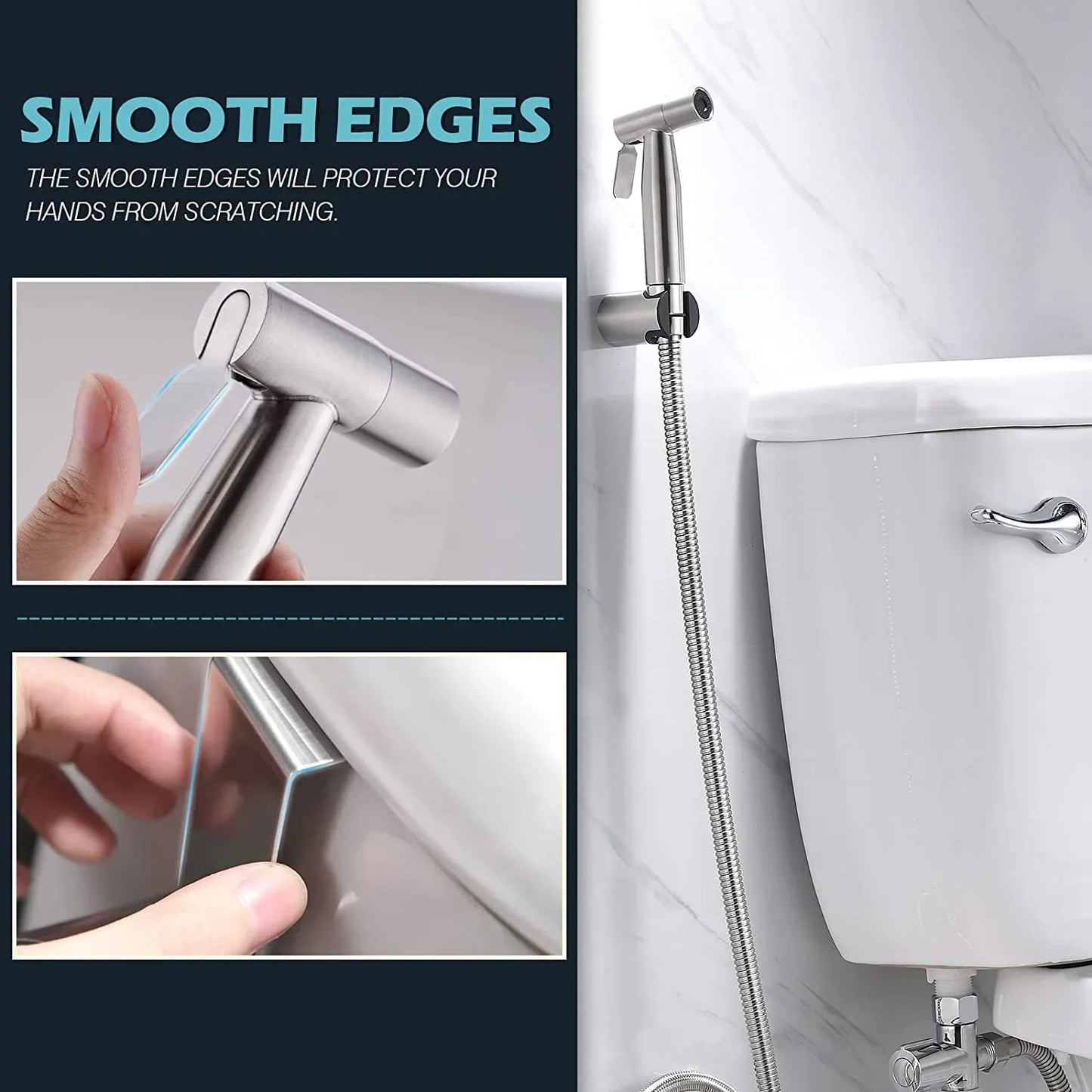Handheld Bidet Sprayer for Toilet Adjustable Water Pressure Control Bidet Hose Attachment Shower Spray Cloth Diaper Sprayer Kit