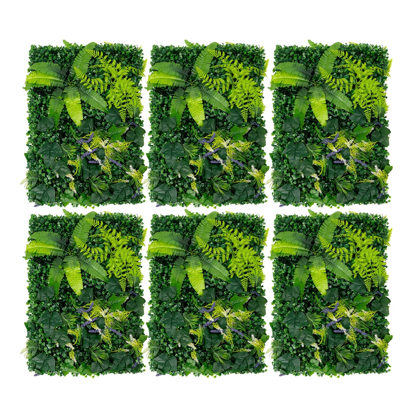 6 Pcs Artificial Grass Backdrop Wall Indoor Outdoor Greenery