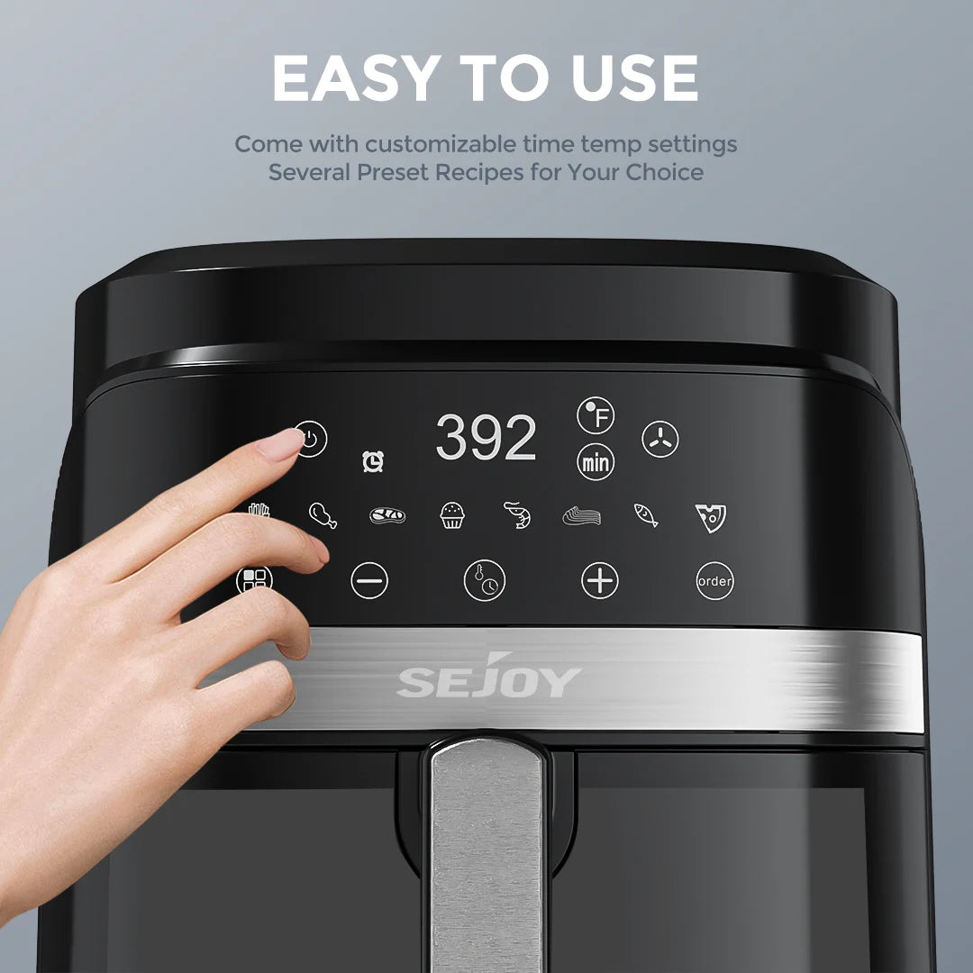 SEJOY 8-In-1 Air Fryer Oilless Cooker For Roast Bake Dehydrate Warm