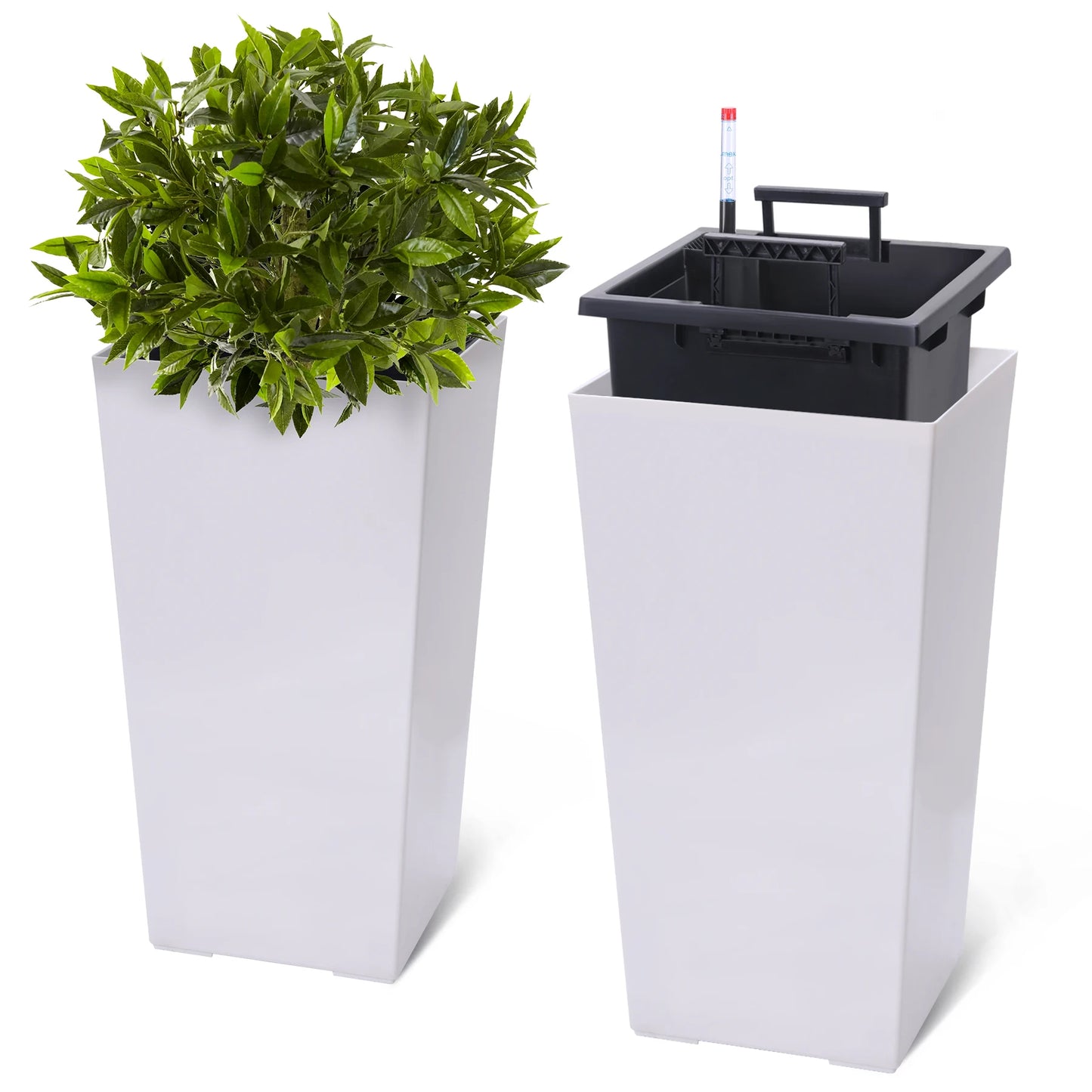 HobbyLane Tall Indoor Outdoor Planter With Shelf Insert