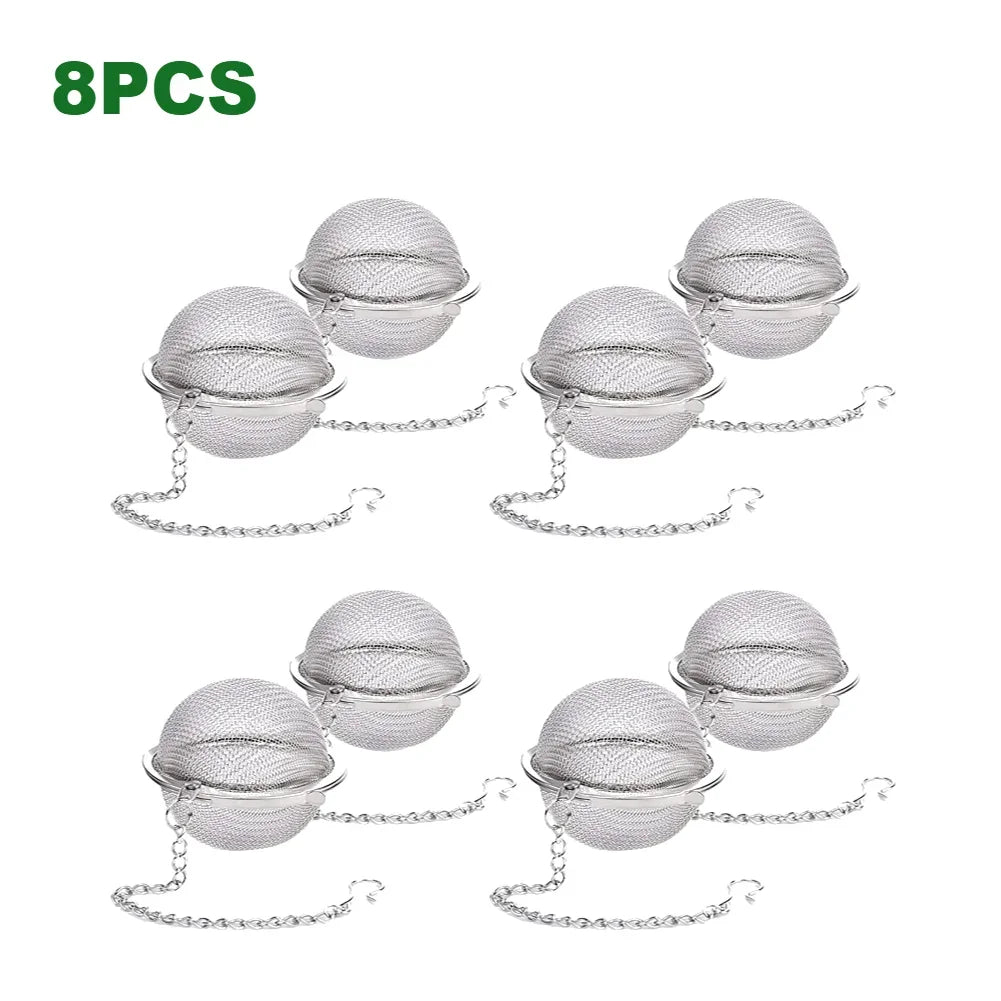 Two Pack Stainless Steel Tea Ball Infuser With Chain