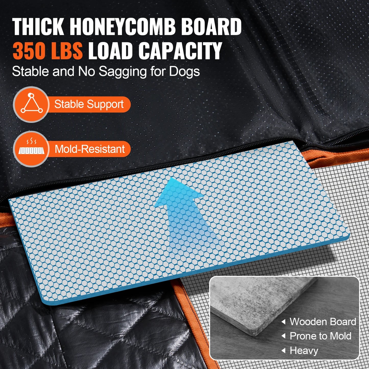 SucceBuy Dog Car Seat Cover Back Seat Extender Mesh Window
