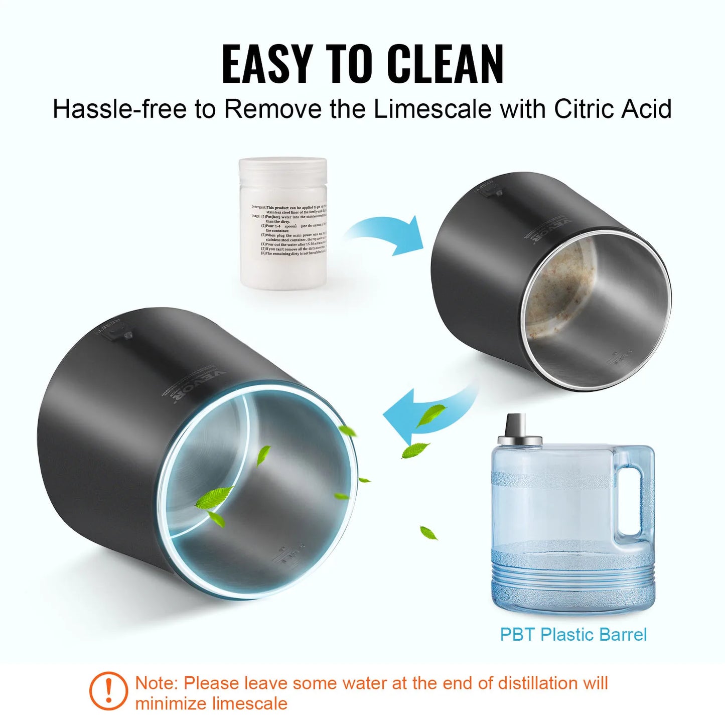 SucceBuy Water Distiller Countertop Purifier 750W For Home Use