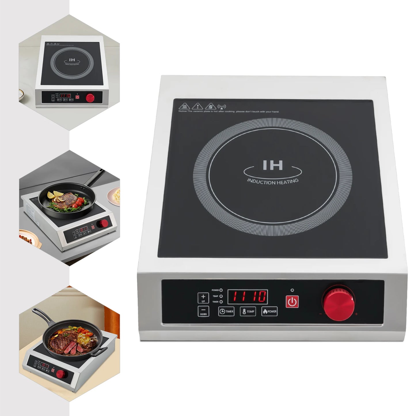 Sweetmile Cooker Y14 3500W Stainless Steel Induction Cooktop 110V