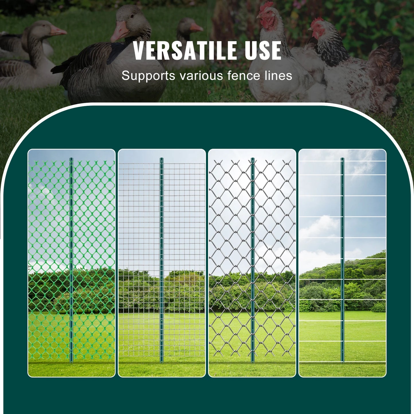 SucceBuy Heavy Duty T-Post Fence Post For Garden And Farm