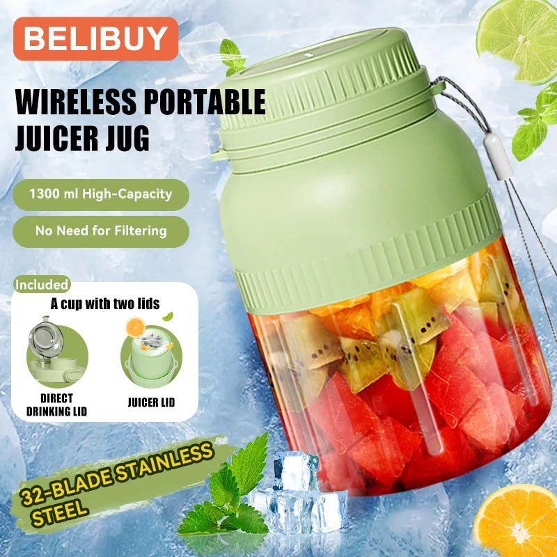 Portable USB Electric Juicer Cup With 6 Blades Blender
