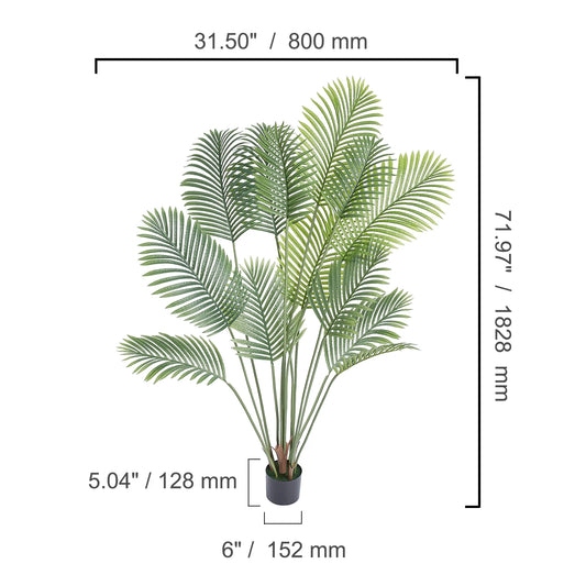 Artificial Palm Tree With Anti Tip Protection And PE Material