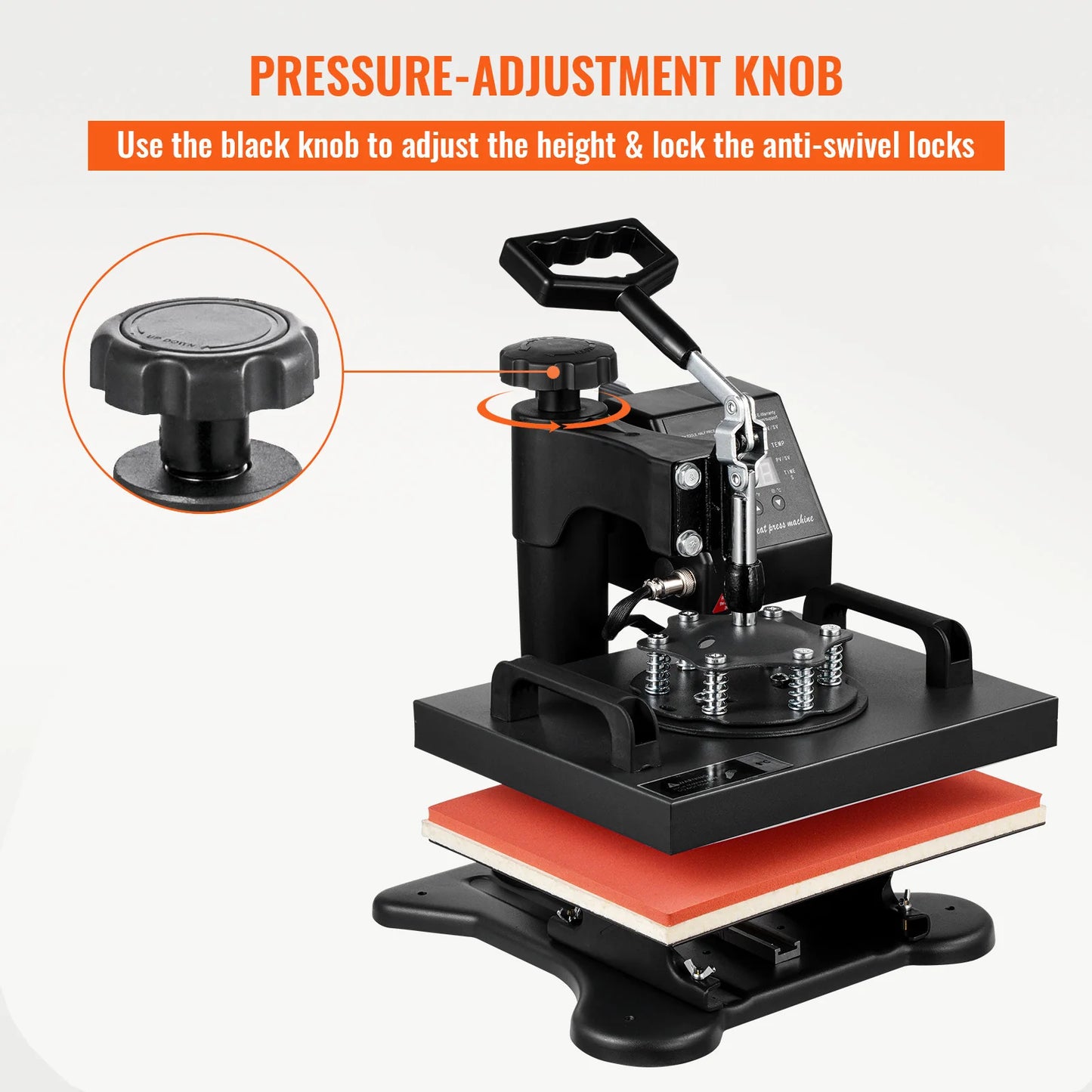 SucceBuy Dual Heat Press Machine 650W Swing Away 360 Rotation