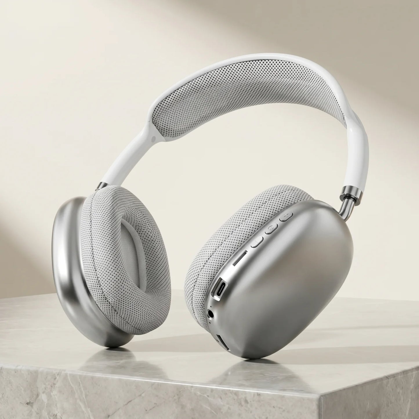 Wireless Bluetooth Headphones Over Ear HIFI Stereo Bass Headset Support TF Card 3.5mm Wired Audio Foldable Adjustable Headphones for Phone PC Laptop